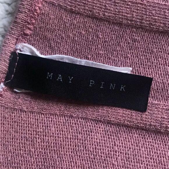 NWOT … MAY PINK “ Size: M” Long Sleeved Crop Top - Picture 3 of 5
